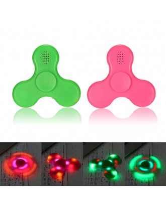 Rechargeable LED Fidget Toys EDC Focus Stress Reducer Relief Toy for Kids Adults Ultra Durable High Speed BT Speaker Portable Spinner