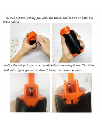 Replacement Plastic Filling Modified ABS Bomb Bullet Refillable Bombing Children's Toy (Package 1 without Crystal Water Beads)