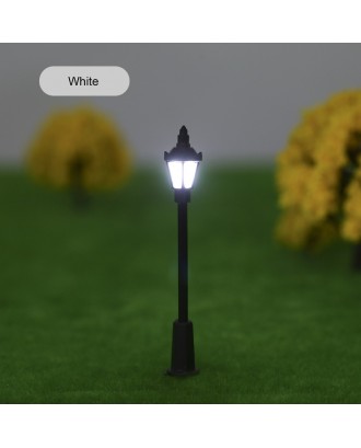 20pcs White Model Street Lights Layout Lamppost Railway Train Garden Playground Scenery Led Lamp Lighting 1:150 Scale 65mm