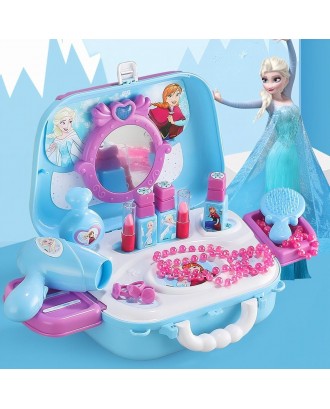 Kids Makeup Playsets Case Handbag Pretend Play Make Up Case and Cosmetic Set 16PCS Toddler Makeup Toys for Girls Cosmetician Playset