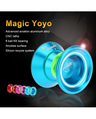 Professional Magic Yoyo N5 Desperado Aluminum Alloy Metal Yoyo 8 Ball KK Bearing with Spinning String for Kids Purple