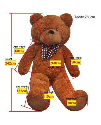 teddy bear stuffed animal plush Brown 260 cm