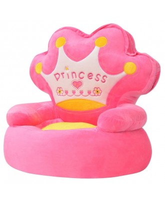 Plush kids chair Princess Rosa