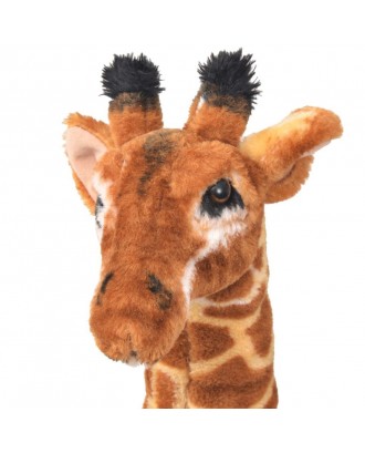 Standing plush toy giraffe brown and yellow XXL