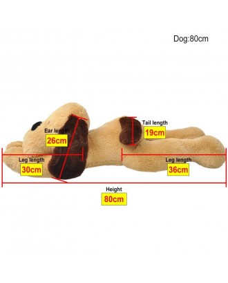 Dog stuffed 80 cm Brown