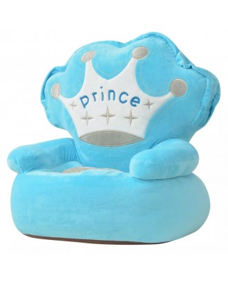 Plush Kids Chair Prince Blue