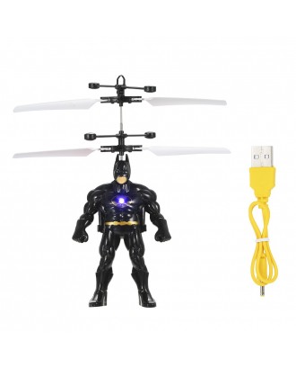 Cool Flying Cartoon Figure based Electric Ball Helicopter Infrared Induction Toy Drone Lamp Children Toys Style 1