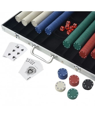 Poker set with 1,000 chips aluminum