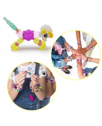Colorful Magical Pets Bracelets for Girls Twist Pets Pop Beads Jewelry Making Kit for Kid-Horse