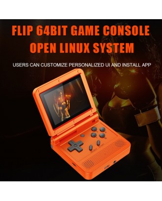 Flip Handheld Console 3-inch IPS Screen Open System Game Console with 16G TF Card Built in 2000 Games Portable Mini Retro Game Console for Kids
