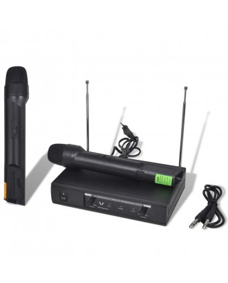 Receiver with 2 Wireless Microphones VHF