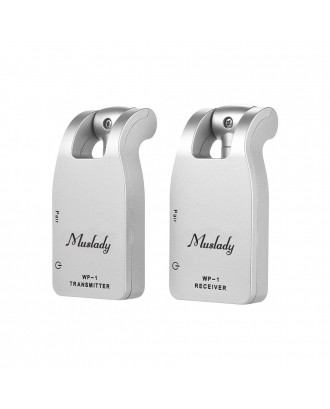 Muslady 2.4G Wireless Guitar System Transmitter & Receiver Built-in Rechargeable Lithium Battery 30M Transmission Range for Electric Guitar Bass